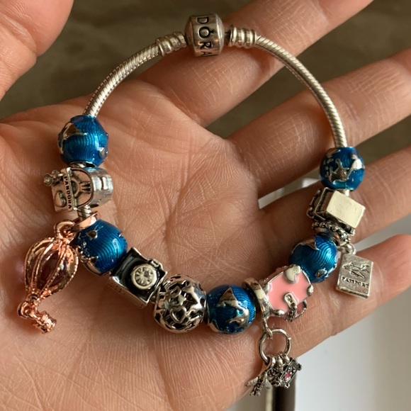 Pandora Jewelry Pandora Snake Bracelet W World Traveler Theme